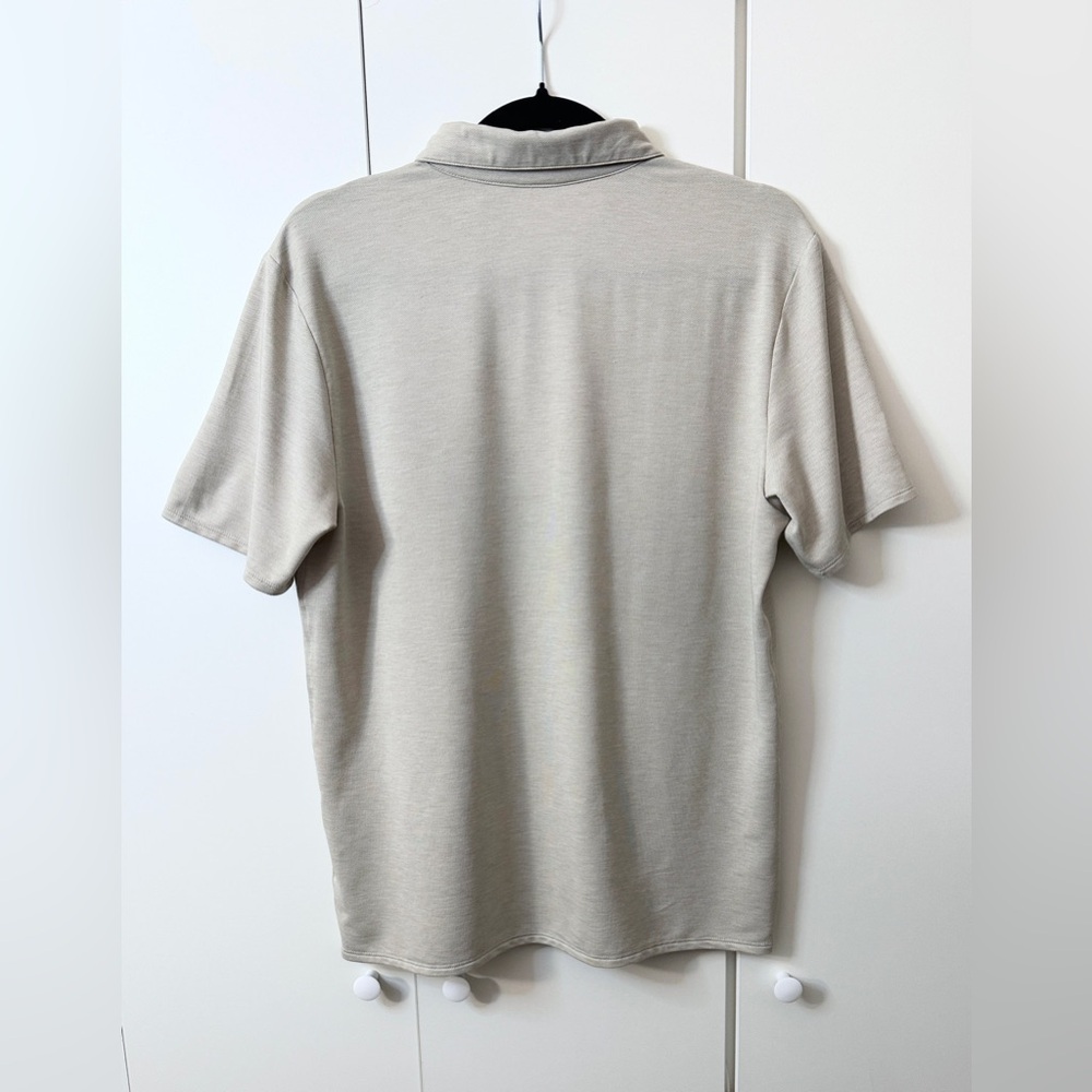 Vuori Knit Twill Polo - Beachsand Heather - S - Picture 9 of 10